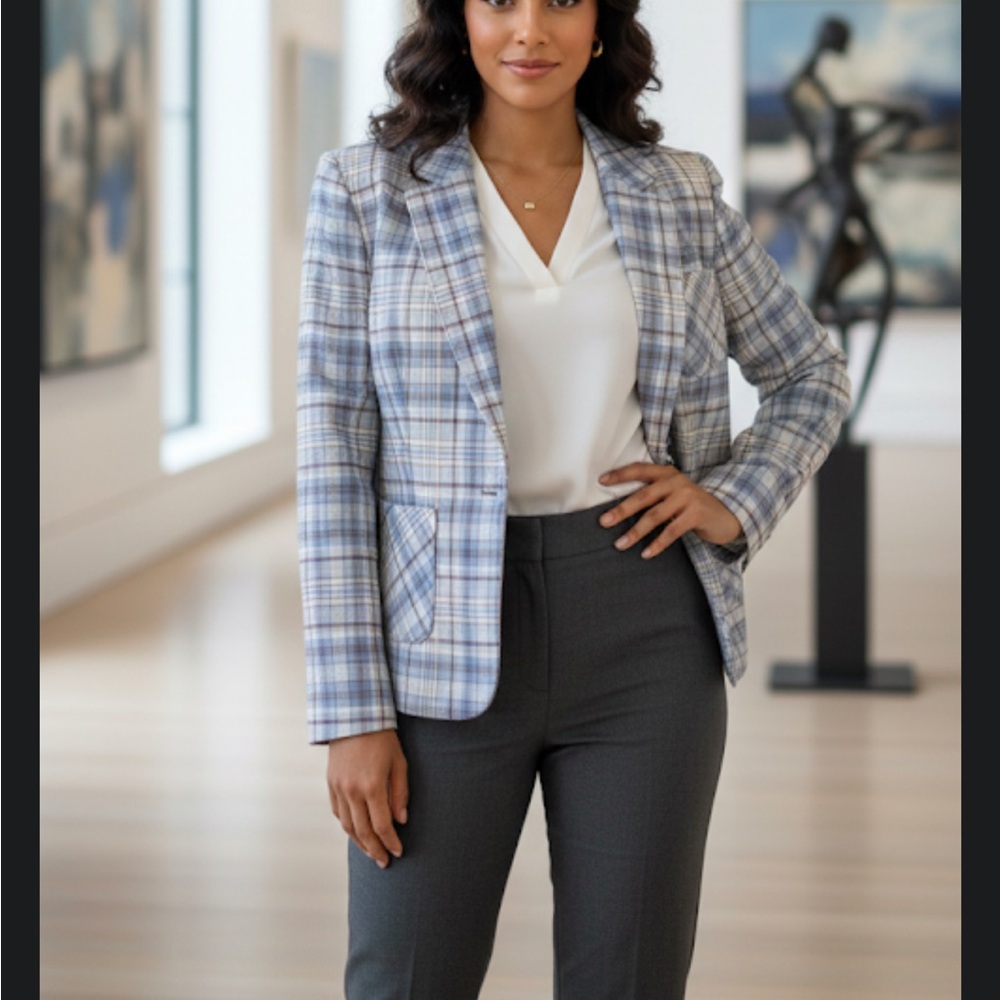 Vtg Pendleton Pure Virgin Wool Plaid Blazer - Old Money Dark Academia - Size 10